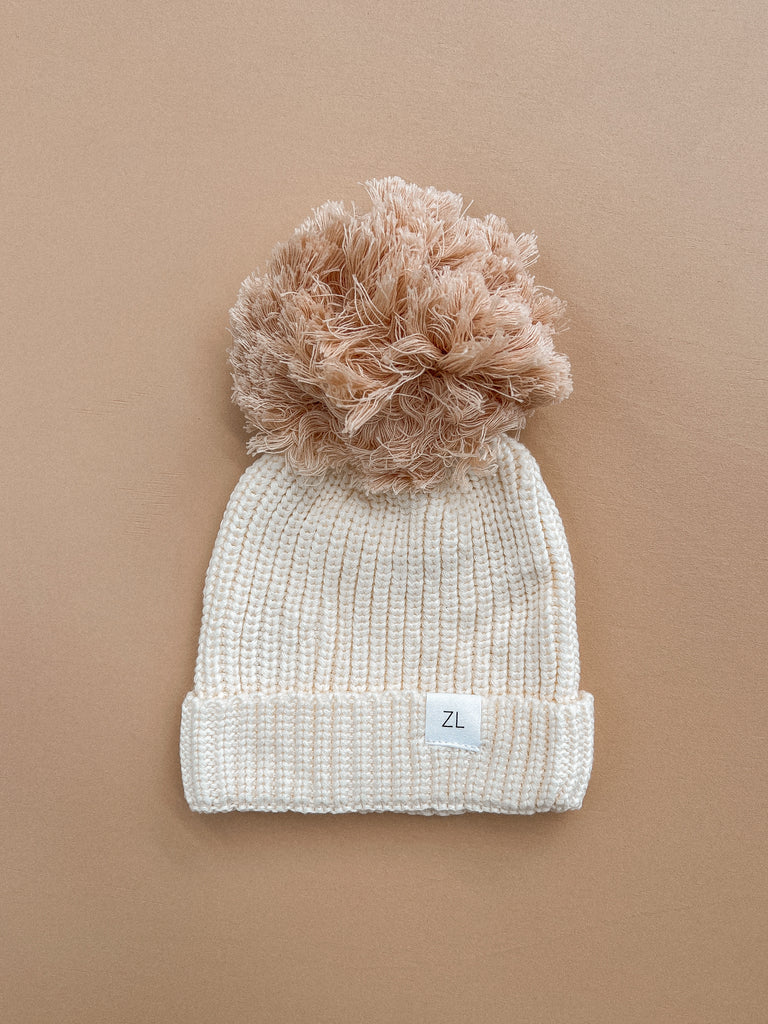 Beanie | Gingham Cream