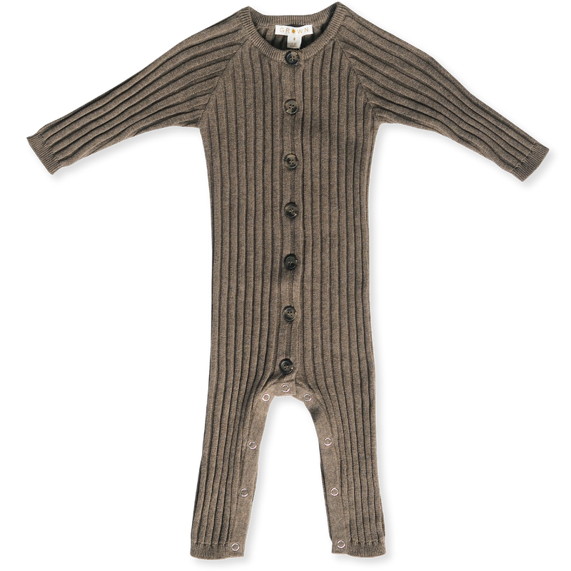 Wide Rib Jumpsuit - Cocoa Marle