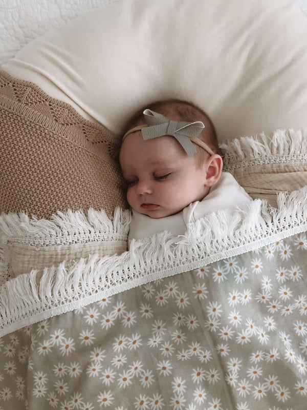 Mini Daisy Fringe Swaddle