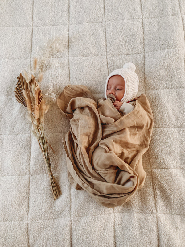 The Essential Swaddle Range - Sand Dune