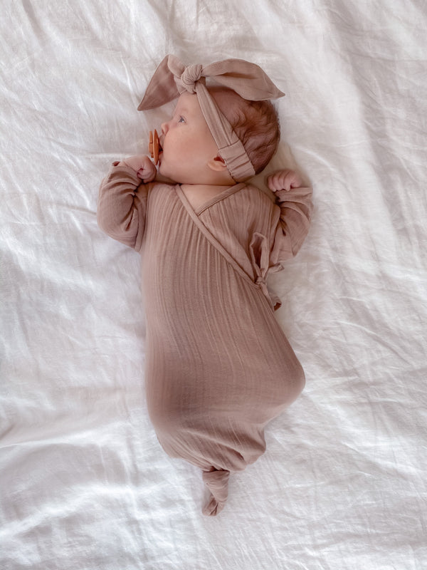 Newborn Gown - Fawn