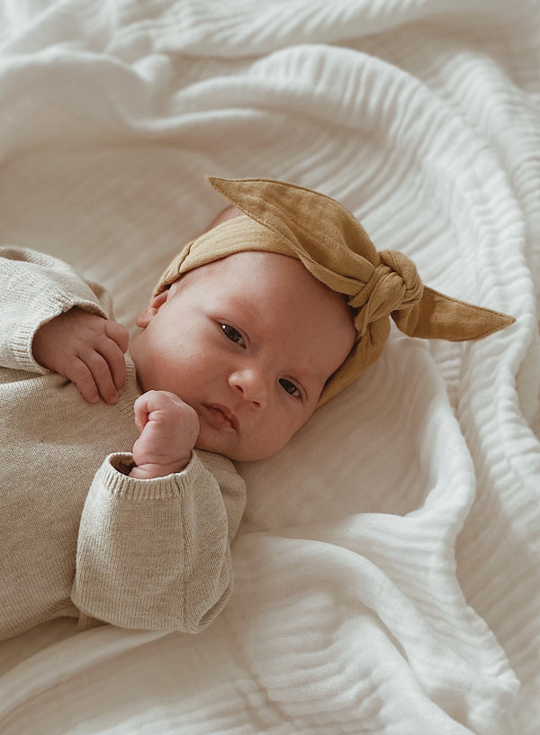 Top Knot Headband - Flax