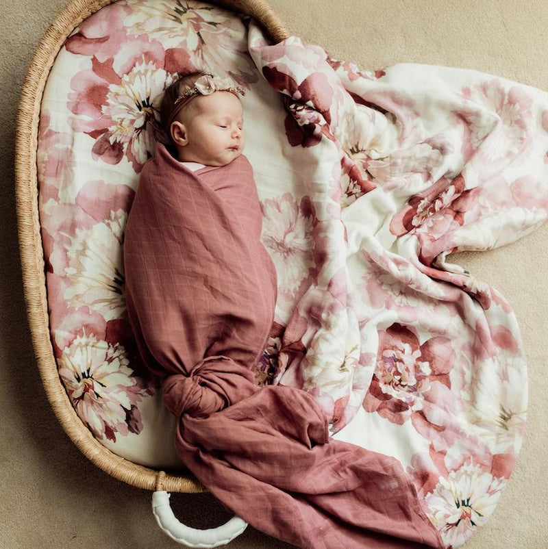 The Essential Swaddle Range - Mulberry