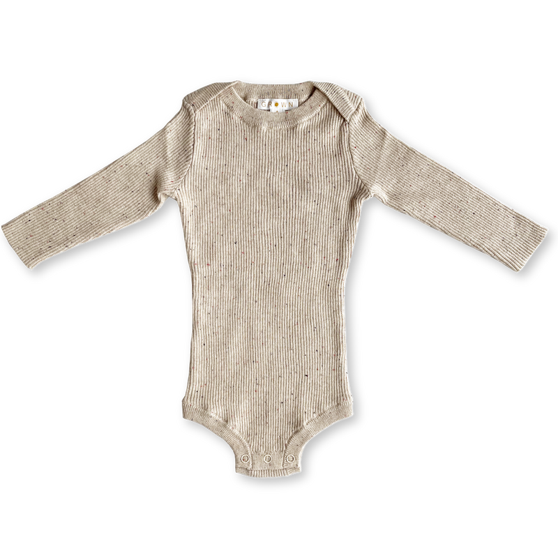 Ribbed Essential Bodysuit - Fawn Speckle