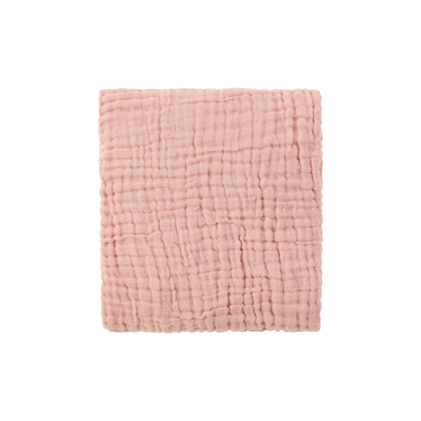 Organic Crinkle Blanket - Pink Tint