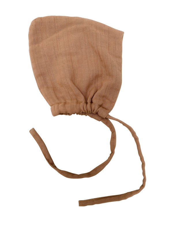 Drawstring Bonnet - Tan